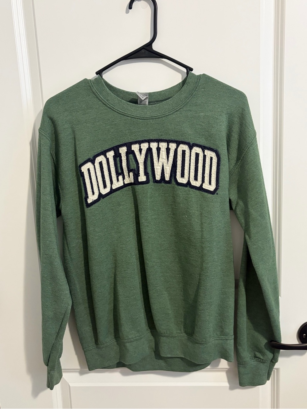 Dollywood Green Crewneck Sweater